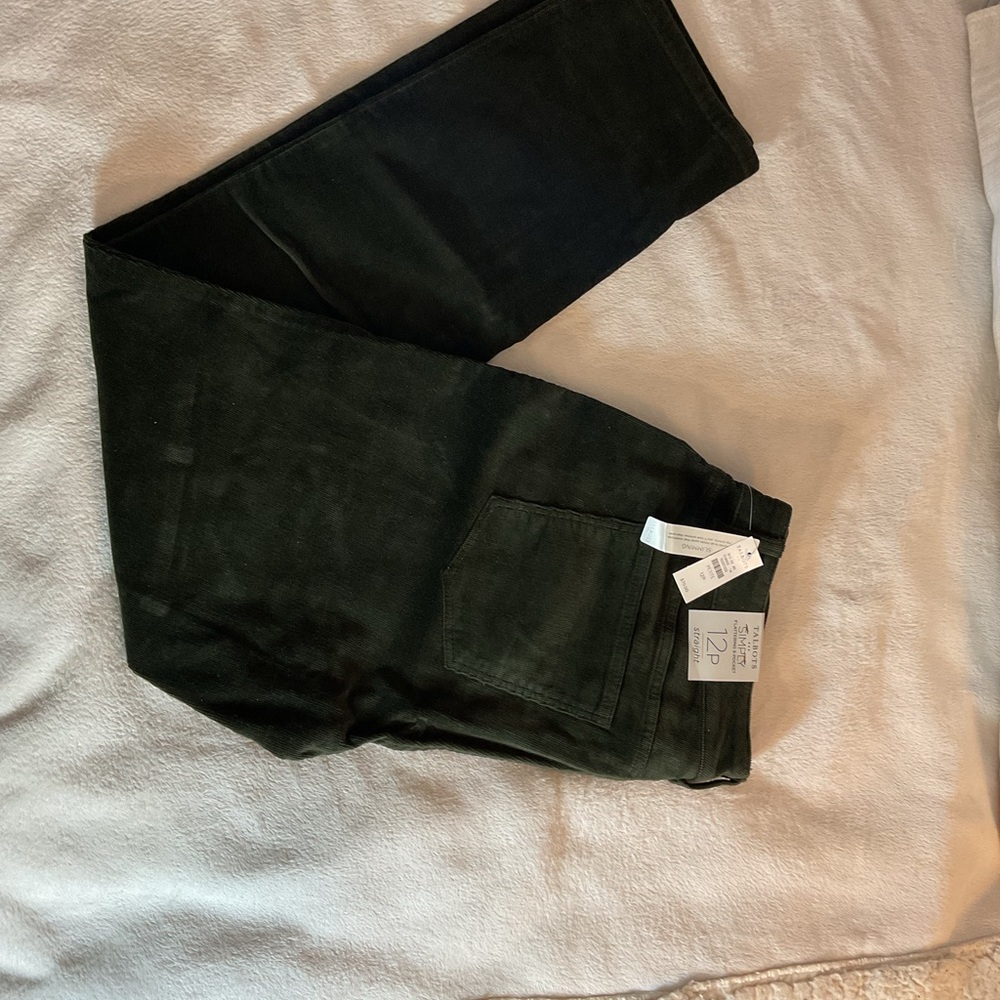 Talbots Olive Green Corduroy Straight Pants - Picture 4 of 4